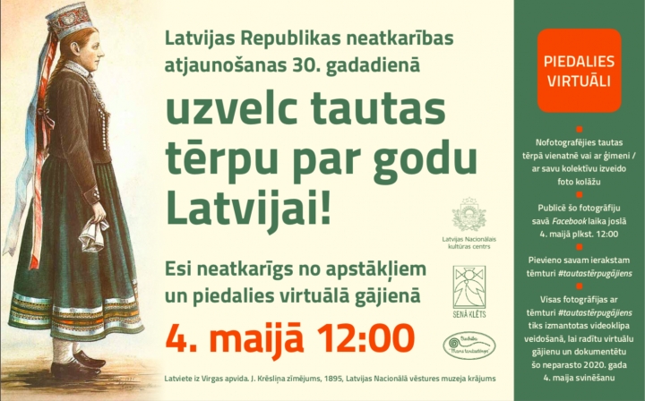 Gājiens tautas tērpos 2020.gada 4.maijā noritēs virtuāli