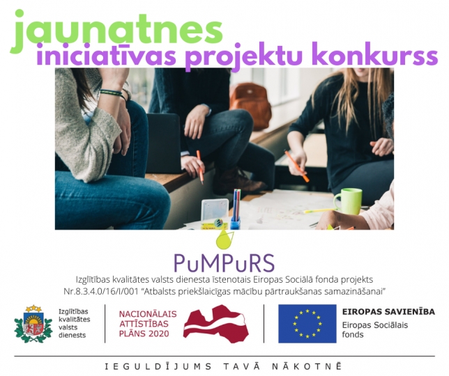 Aicinām iesniegt jaunatnes iniciatīvas projektus mācību motivācijas palielināšanai