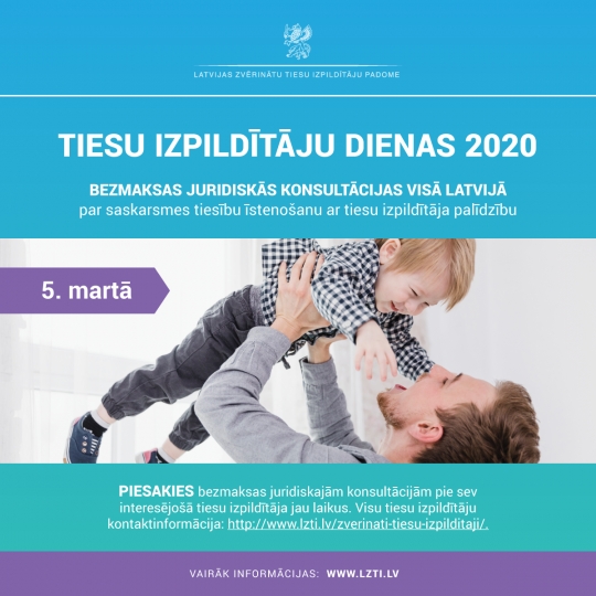 Tiesu izpildītāju dienās visā Latvijā sniegs bezmaksas juridiskās konsultācijas par vecāku un bērnu saskarsmes tiesībām