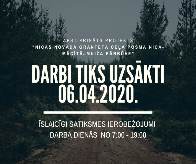 Tiks uzsākti grants ceļa “Nīca-Mācītājmuiža” pārbūves darbi